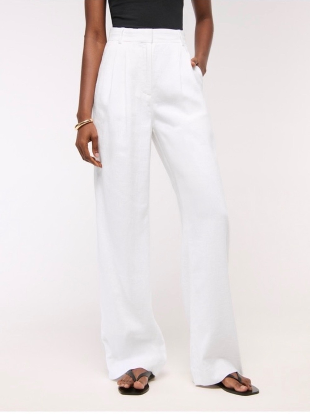 Abercrombie A&F Sloane Linen-Blend Wide Leg Pant Size XS